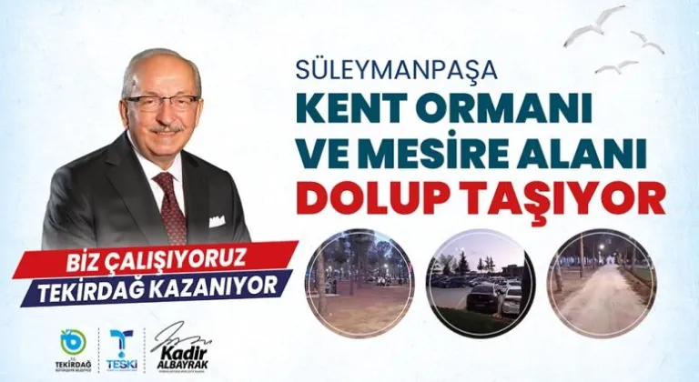 SÜLEYMANPAŞA KENT ORMANI VE MESİRE ALANI DOLUP TAŞIYOR