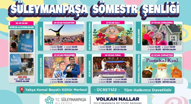 Süleymanpaşa Sömestr Şenliği Coşkuyla Başladı