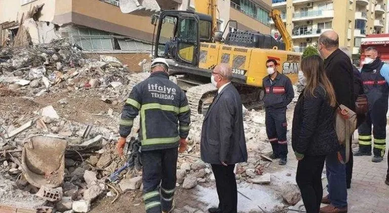 TEKİRDAĞ BÜYÜKŞEHİR BELEDİYE BAŞKANI KADİR ALBAYRAK DEPREM BÖLGESİNDE