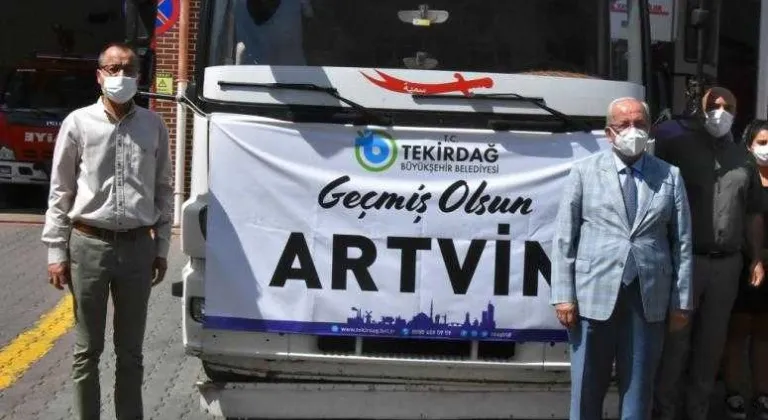 TEKİRDAĞ BÜYÜKŞEHİR BELEDİYESİ ARTVİN’E YARDIM ELİNİ UZATTI