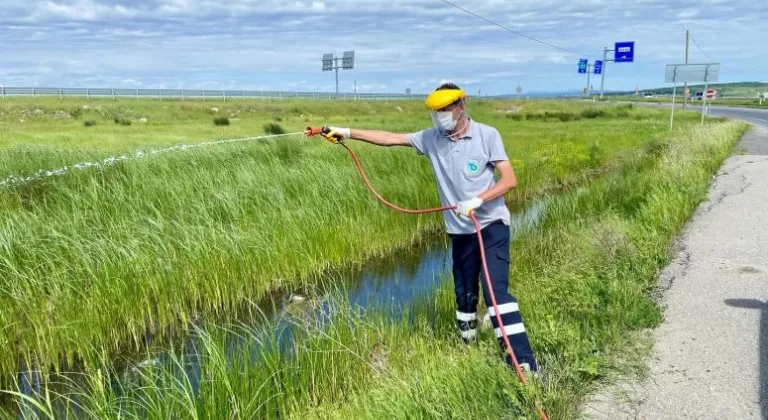 TEKİRDAĞ BÜYÜKŞEHİR BELEDİYESİ SARAY'DA LARVA İLAÇLAMASI YAPTI