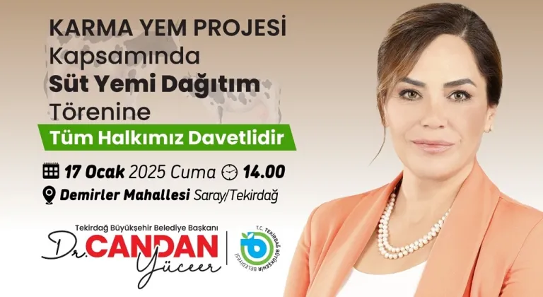 TEKİRDAĞ BÜYÜKŞEHİR BELEDİYESİ'NDEN SÜT ÜRETİCİLERİNE YEM DESTEĞİ