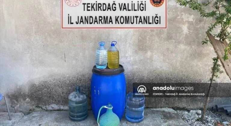 Tekirdağ'da 105 litre kaçak içki ele geçirildi