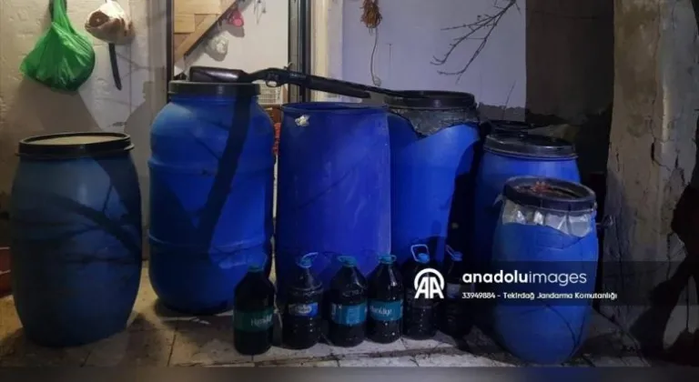 Tekirdağ'da 1150 litre sahte içki ele geçirildi