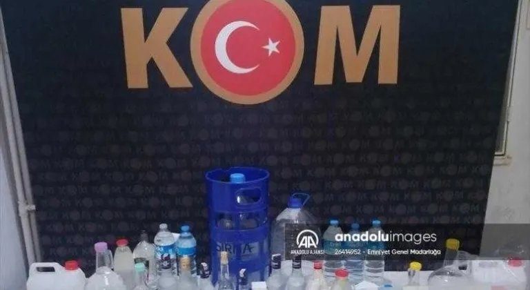 Tekirdağ'da 117 litre sahte içki ile 40 litre etil alkol ele geçirildi