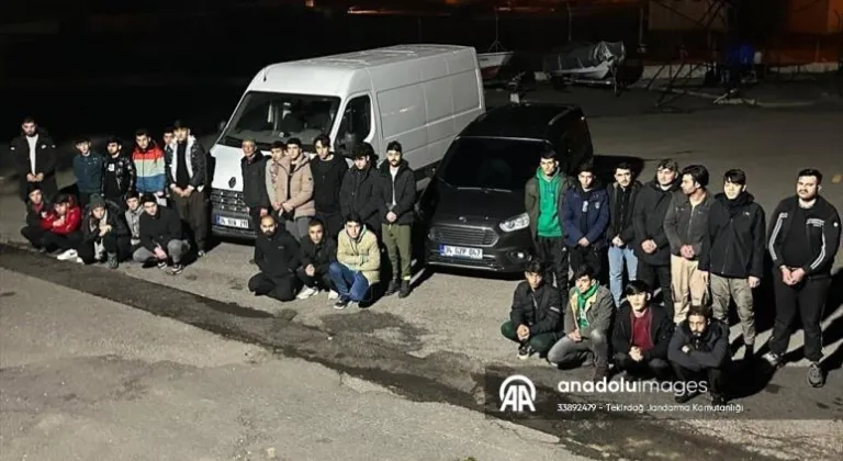 Tekirdağ'da 29 düzensiz göçmen yakalandı