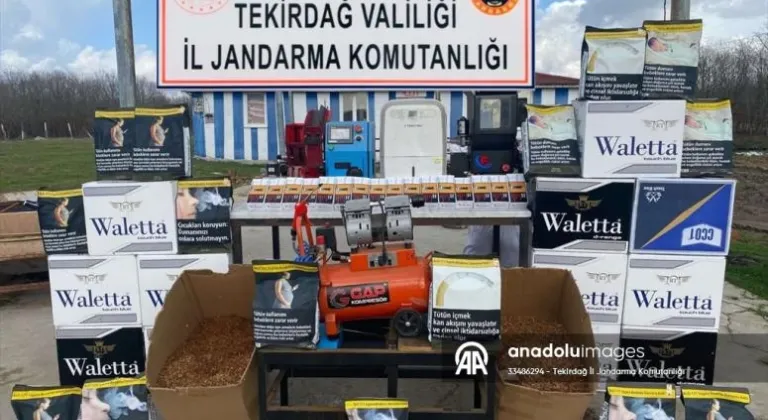 Tekirdağ'da bir evde 120 bin makaron ele geçirildi