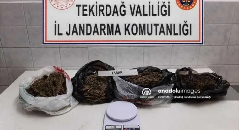  Tekirdağ'da evinde uyuşturucu bulunan zanlı tutuklandı