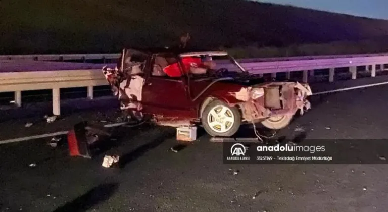 Tekirdağ'da iki otomobilin çarpıştığı kazada infaz koruma memuru öldü