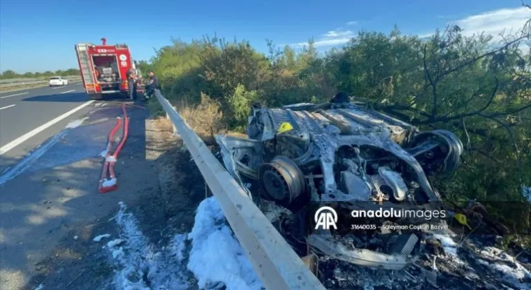 Tekirdağ'da kaza yapan otomobil sürücüsü öldü