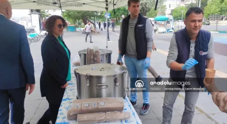 Tekirdağ'da Türk Mutfağı Haftası etkinliğinde çorba ikram edildi