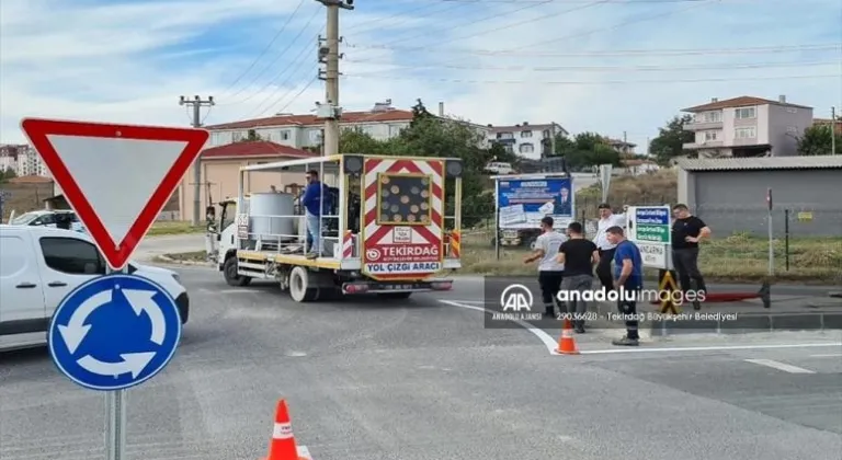 Tekirdağ'da yol güvenliği çalışmaları devam ediyor