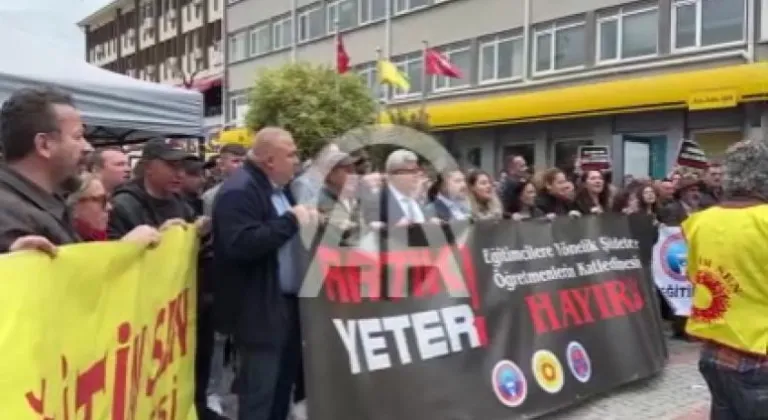 Trakya'da eğitim sendikaları okul müdürünün öldürülmesini protesto etti