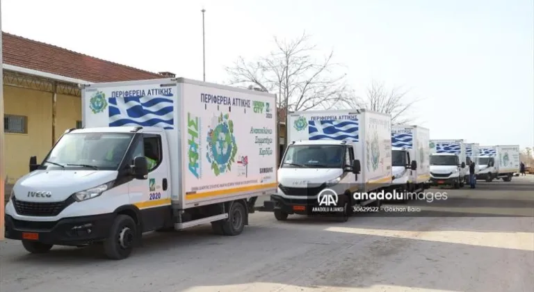 Yunanistan'ın deprem bölgesine gönderdiği 250 ton yardım malzemesi Edirne'ye ulaştı